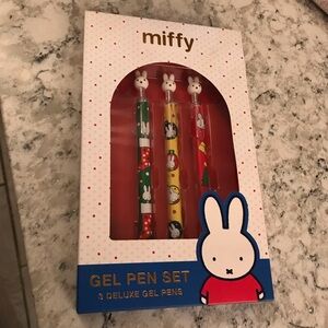NWT MIFFY Gel Pen Set - set of 3 in sealed packaging